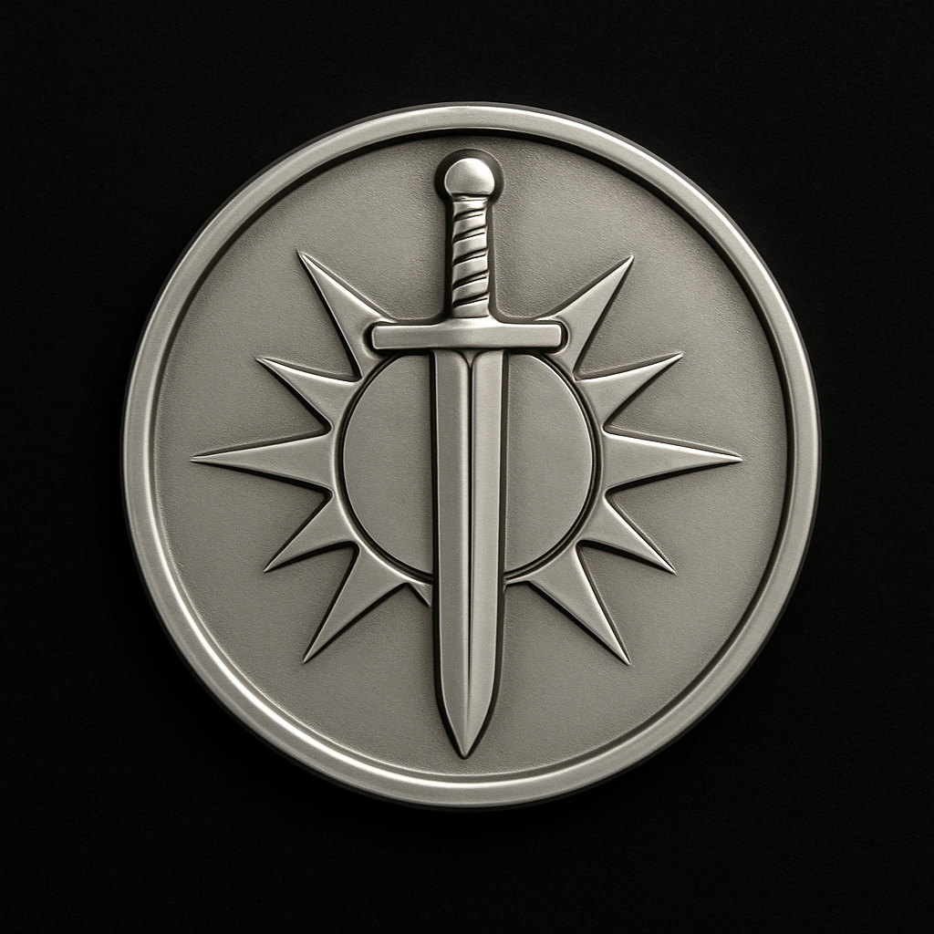 A sword piercing the sun